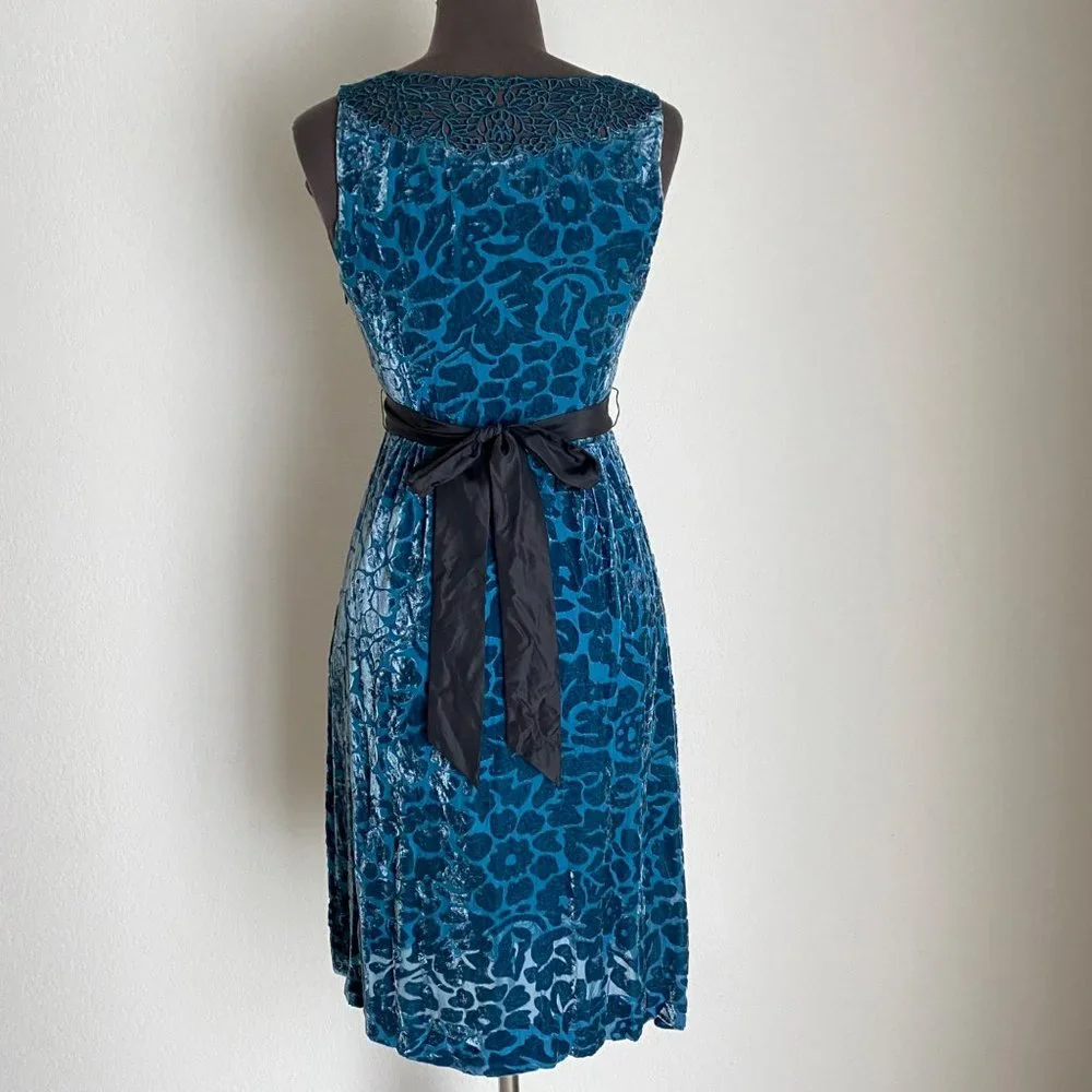 Anthropologie Moulinette Soeurs sz 0 Anthro silk vintage inspired sleeveless V n - Picture 6 of 10